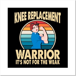 Knee Replacement Warrior Surgery Recovery Get Well Soon Posters and Art